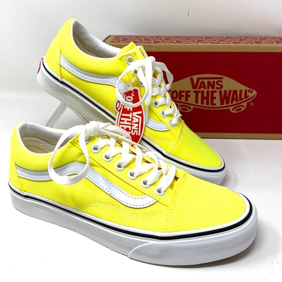 VANS 🔥SALE🔥 Old Skool Canvas Neon Lemon Tonic Shoes Women’s 7 Size VN0A4U3BWT7 - Picture 9 of 11